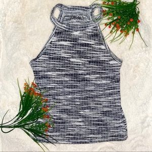 Grey/White Halter Top
